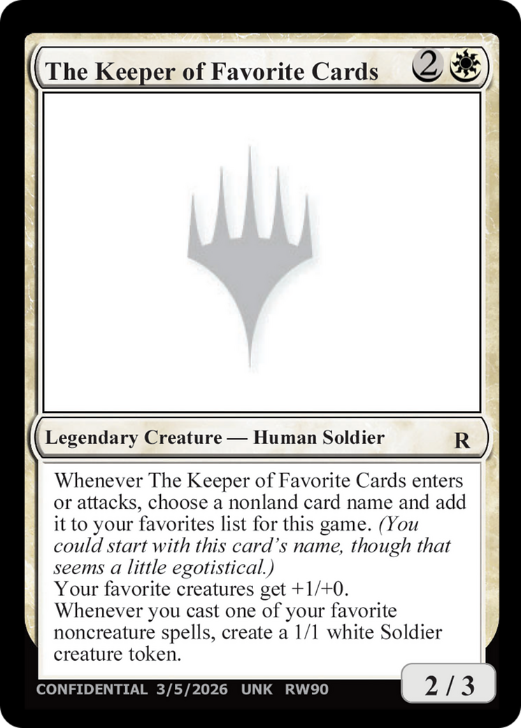 The Keeper of Favorite Cards (3/5/2026) [Unknown Event] | Lots Moore NSW