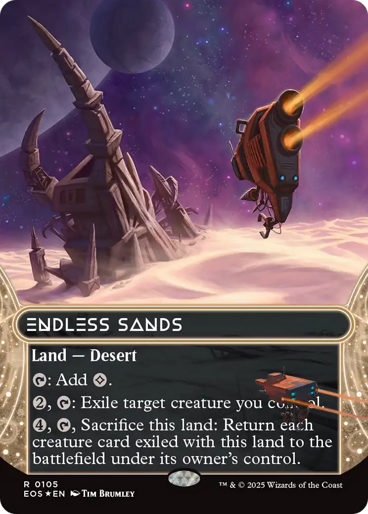 Endless Sands (0105) (Borderless) (Galaxy Foil) [Edge of Eternities: Stellar Sights] | Lots Moore NSW