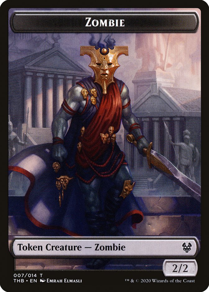 Human Soldier // Zombie Double-Sided Token [Theros Beyond Death Tokens] | Lots Moore NSW