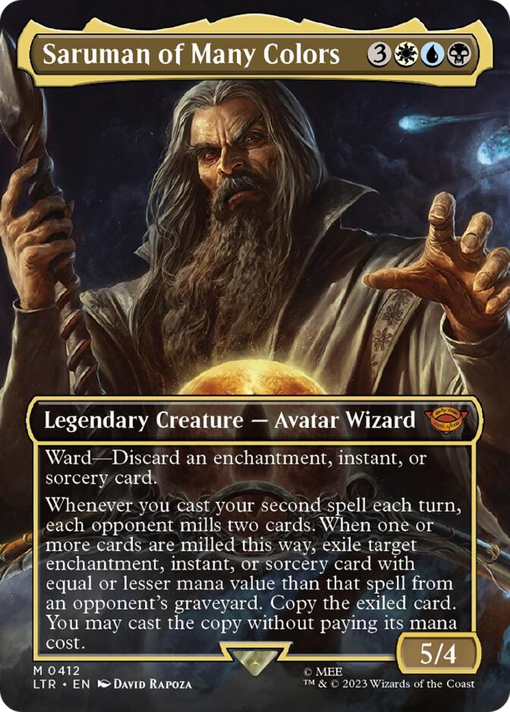 Saruman of Many Colors (Borderless Alternate Art) [The Lord of the Rings: Tales of Middle-Earth] | Lots Moore NSW