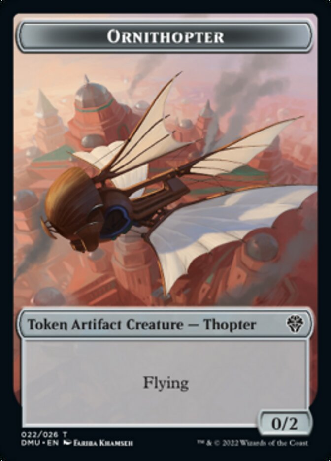 Bird (002) // Ornithopter Double-Sided Token [Dominaria United Tokens] | Lots Moore NSW