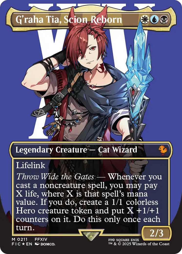 G'raha Tia, Scion Reborn (Borderless) (Surge Foil) [FINAL FANTASY Commander] | Lots Moore NSW