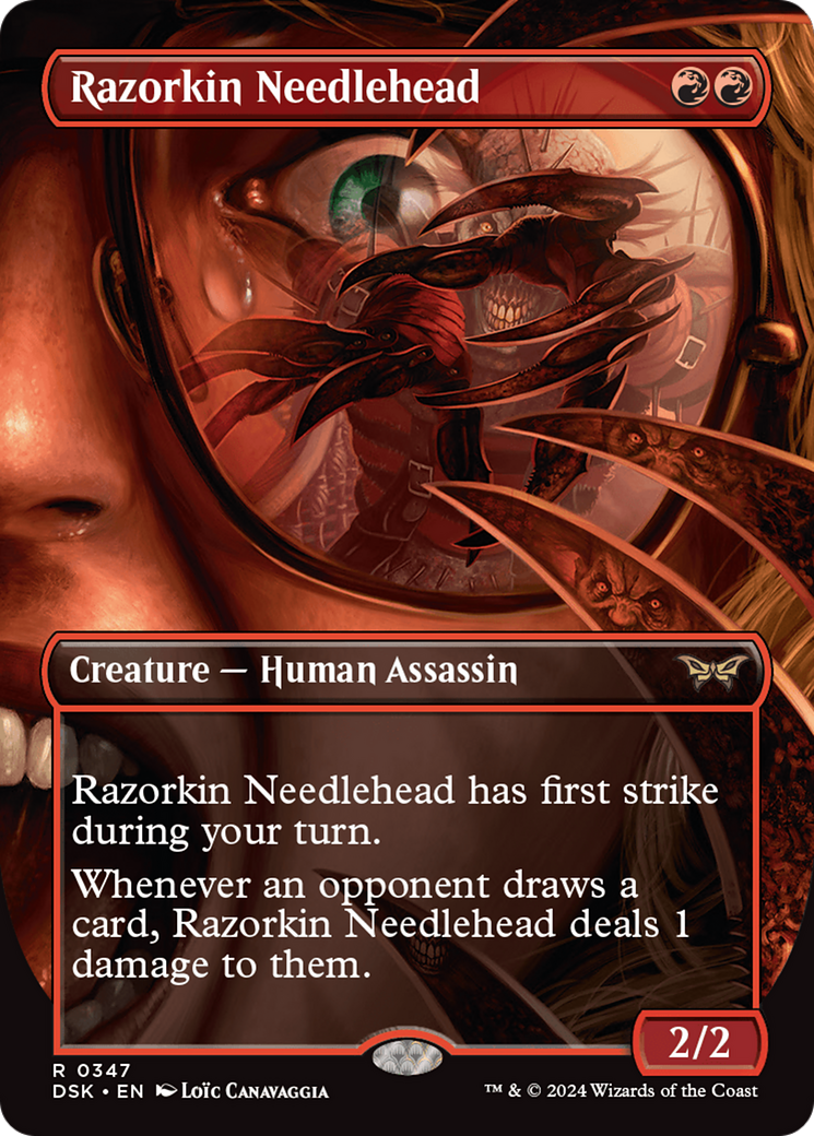 Razorkin Needlehead (Borderless) [Duskmourn: House of Horror] | Lots Moore NSW