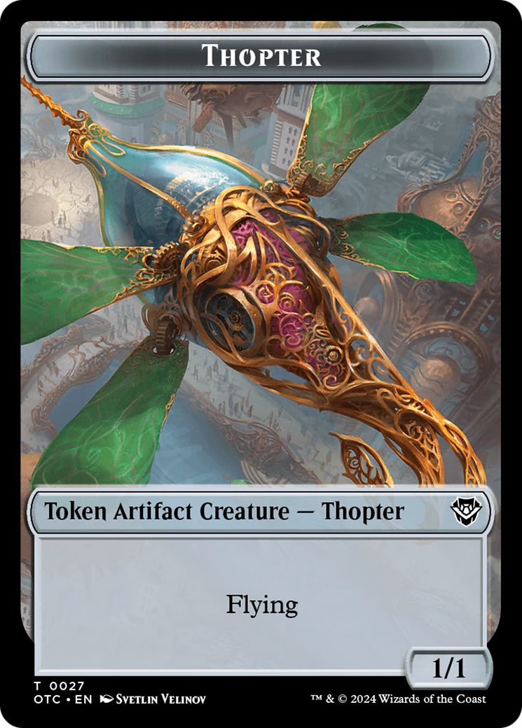 Thopter // Treasure Double-Sided Token [Outlaws of Thunder Junction Commander Tokens] | Lots Moore NSW