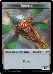 Thopter // Manifest Double-Sided Token [Outlaws of Thunder Junction Commander Tokens] | Lots Moore NSW