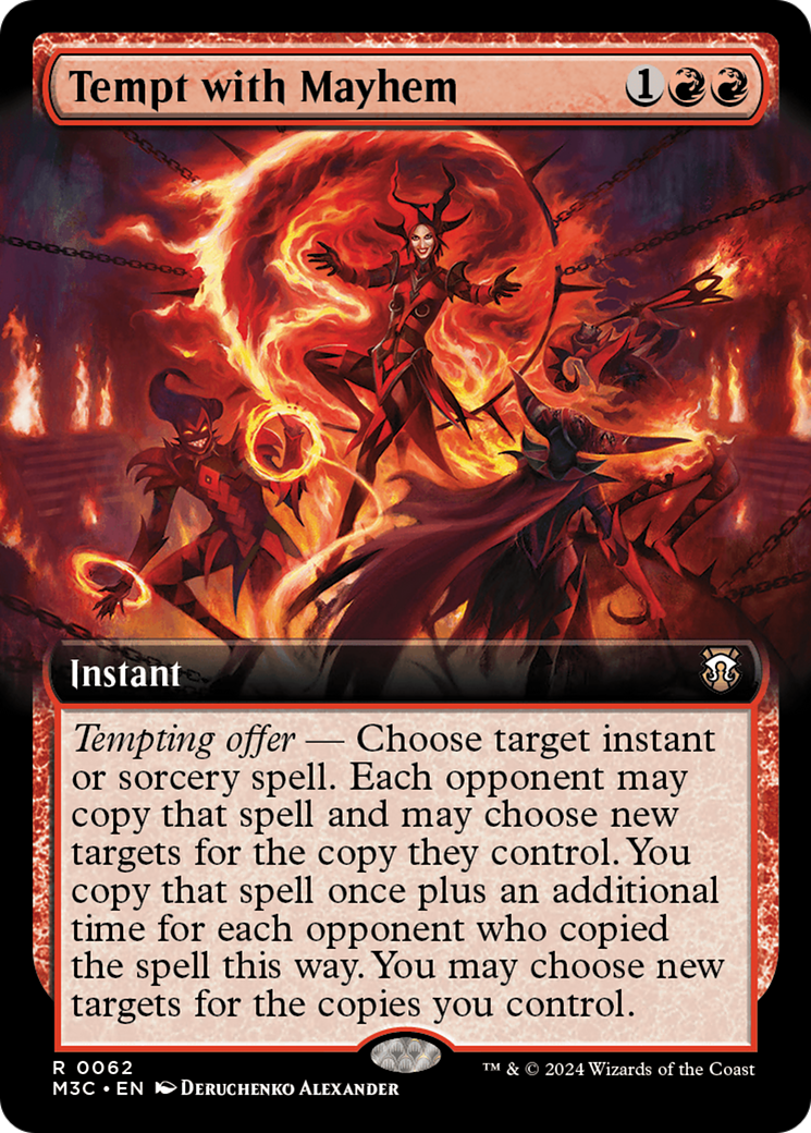 Tempt with Mayhem (Extended Art) (Ripple Foil) [Modern Horizons 3 Commander] | Lots Moore NSW
