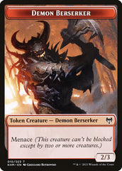 Human Warrior // Demon Berserker Double-Sided Token [Kaldheim Tokens] | Lots Moore NSW