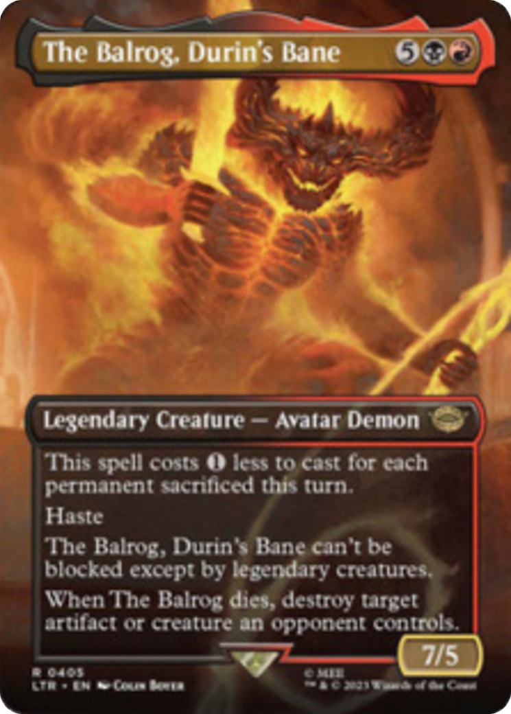 The Balrog, Durin's Bane (Borderless Alternate Art) [The Lord of the Rings: Tales of Middle-Earth] | Lots Moore NSW