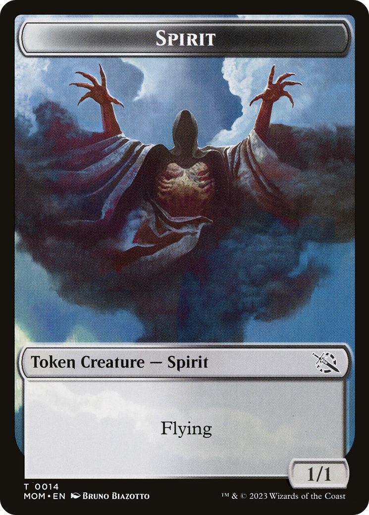 Monk // Spirit (14) Double-Sided Token [March of the Machine Tokens] | Lots Moore NSW