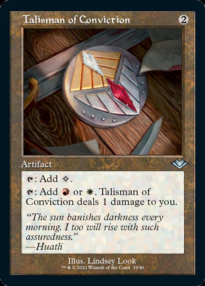 Talisman of Conviction (Retro Foil Etched) [Modern Horizons] | Lots Moore NSW