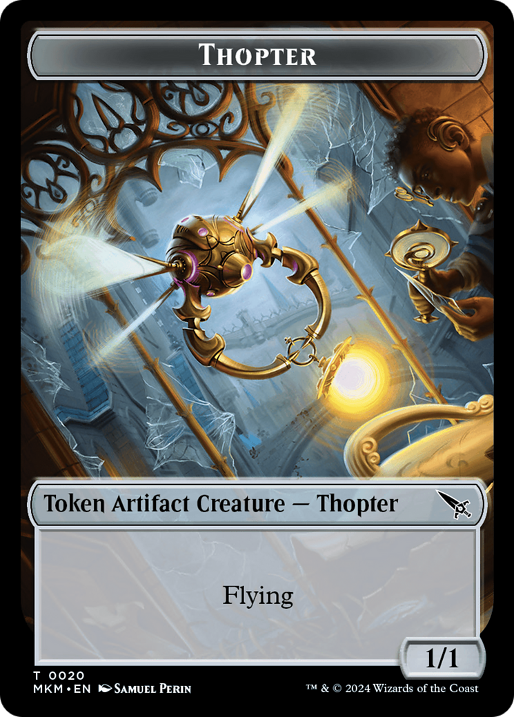 Thopter (0020) // Dog Double-Sided Token [Murders at Karlov Manor Tokens] | Lots Moore NSW