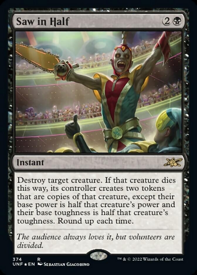 Saw in Half (Galaxy Foil) [Unfinity] | Lots Moore NSW