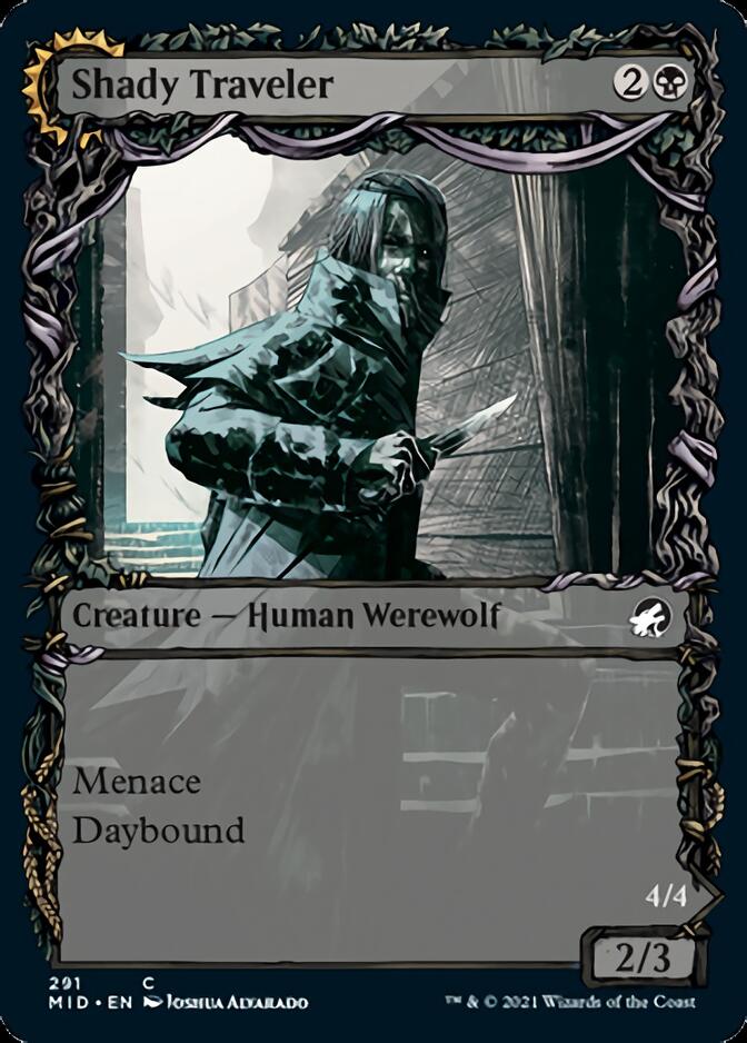 Shady Traveler // Stalking Predator (Showcase Equinox) [Innistrad: Midnight Hunt] | Lots Moore NSW