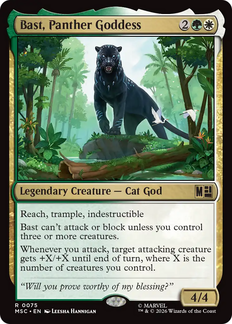 Bast, Panther Goddess (Surge Foil) [Marvel Super Heroes Commander] | Lots Moore NSW