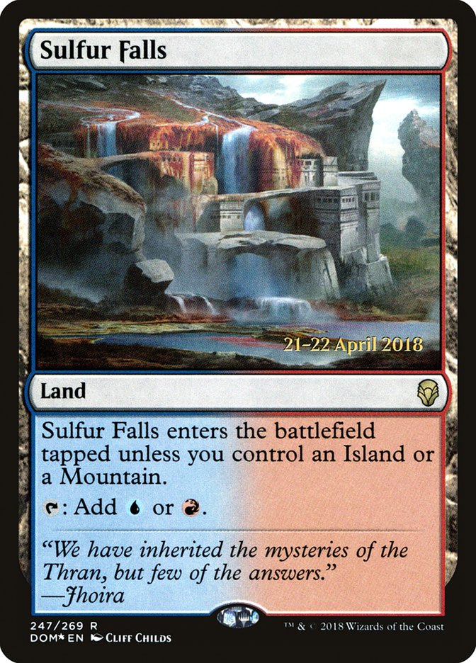 Sulfur Falls [Dominaria Prerelease Promos] | Lots Moore NSW