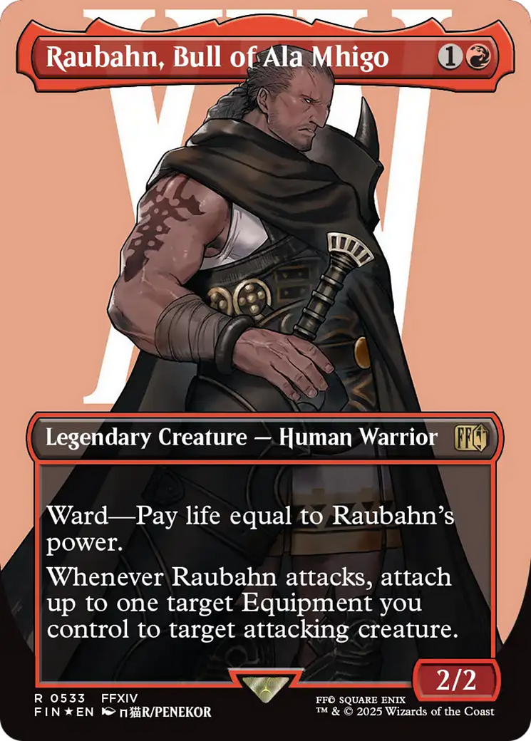 Raubahn, Bull of Ala Mhigo (Borderless) (Surge Foil) [FINAL FANTASY] | Lots Moore NSW