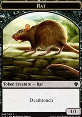 Rat // Cat Double-Sided Token [Commander 2017 Tokens] | Lots Moore NSW
