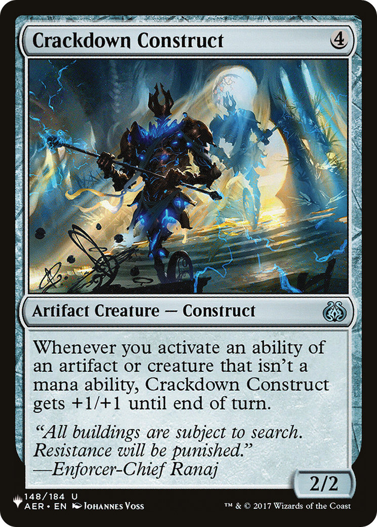 Crackdown Construct [The List Reprints] | Lots Moore NSW