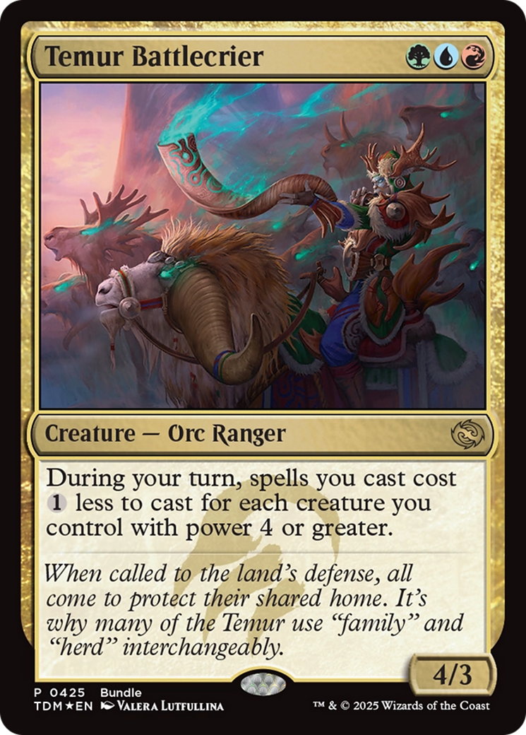 Temur Battlecrier (Bundle) [Tarkir: Dragonstorm Promos] | Lots Moore NSW