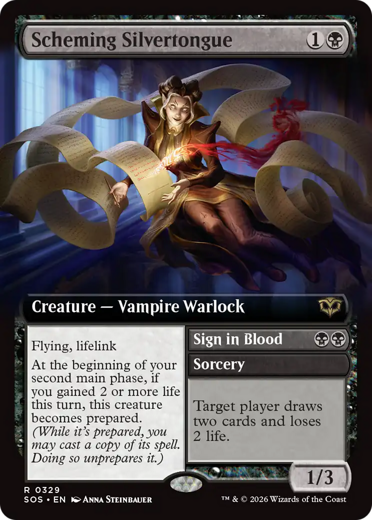 Scheming Silvertongue (Extended Art) [Secrets of Strixhaven] Magic: The Gathering | Lots Moore NSW