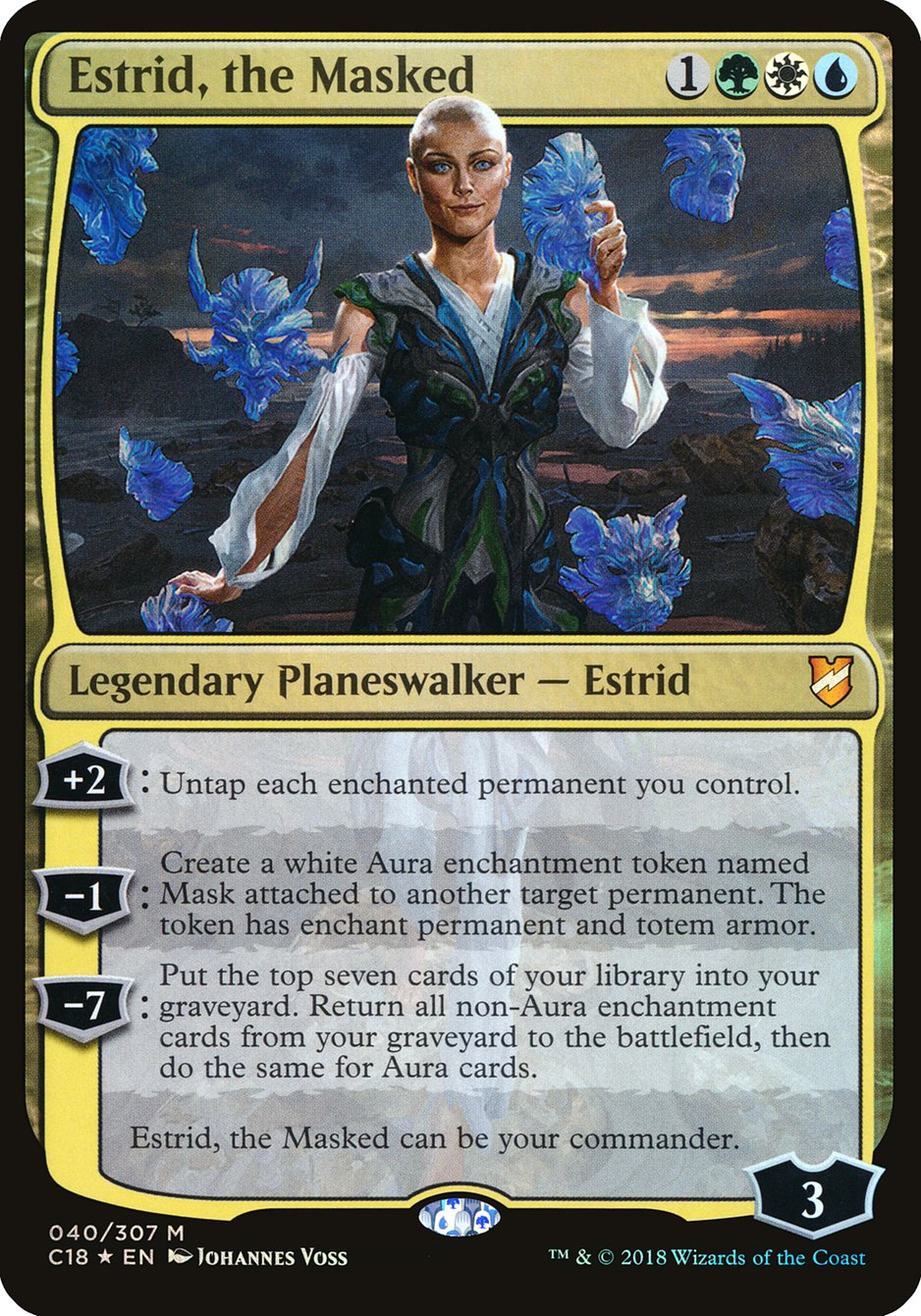 Estrid, the Masked (Oversized) [Commander 2018 Oversized] | Lots Moore NSW