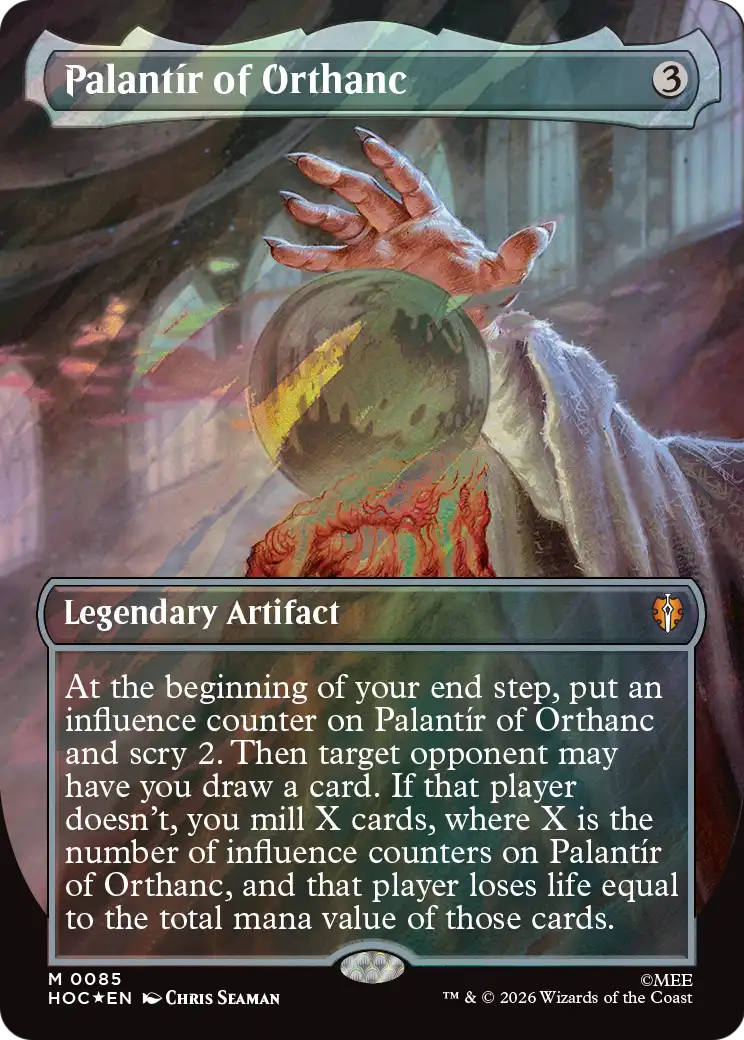 Palantir of Orthanc (Borderless) (Surge Foil) [The Hobbit: Eternal-Legal] | Lots Moore NSW