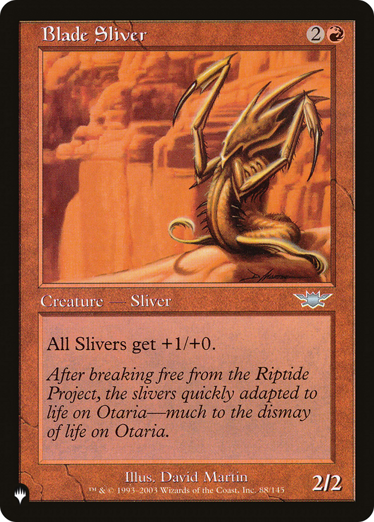 Blade Sliver [The List] | Lots Moore NSW