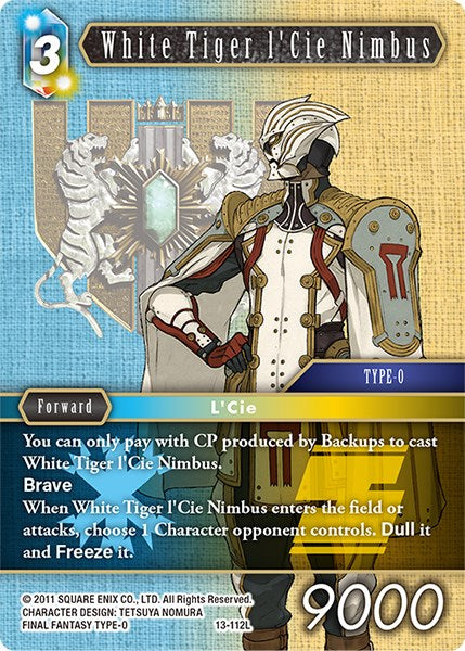 White Tiger l'Cie Nimbus [Opus XIII: Crystal Radiance] | Lots Moore NSW