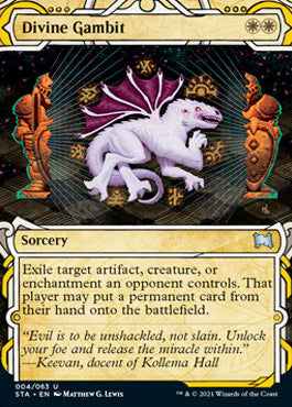 Divine Gambit (Foil Etched) [Strixhaven: School of Mages Mystical Archive] | Lots Moore NSW