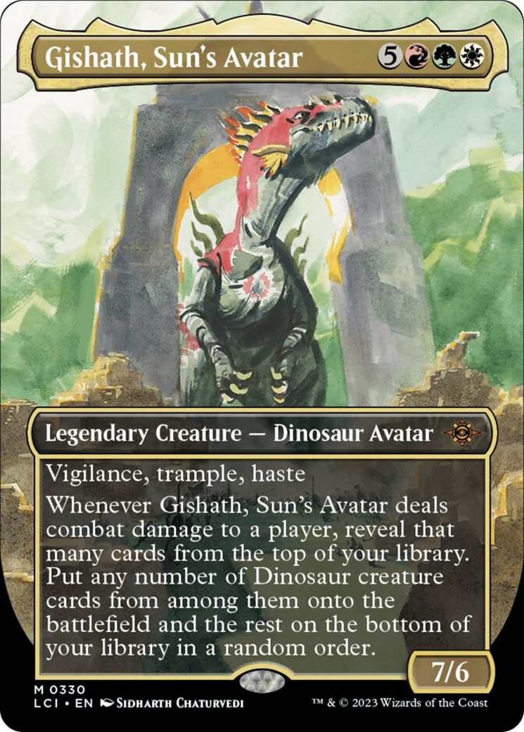 Gishath, Sun's Avatar (Borderless) [The Lost Caverns of Ixalan] | Lots Moore NSW