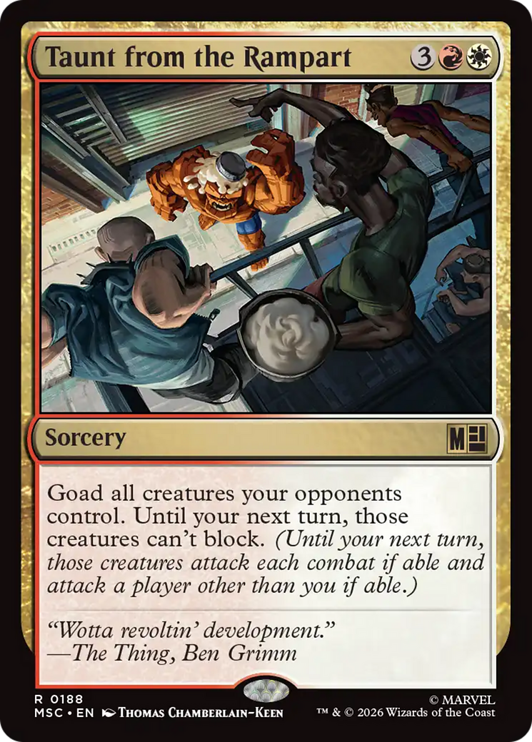 Taunt from the Rampart (Surge Foil) [Marvel Super Heroes Commander] | Lots Moore NSW
