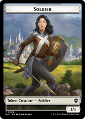 Human // Soldier Double-Sided Token [Bloomburrow Commander Tokens] | Lots Moore NSW