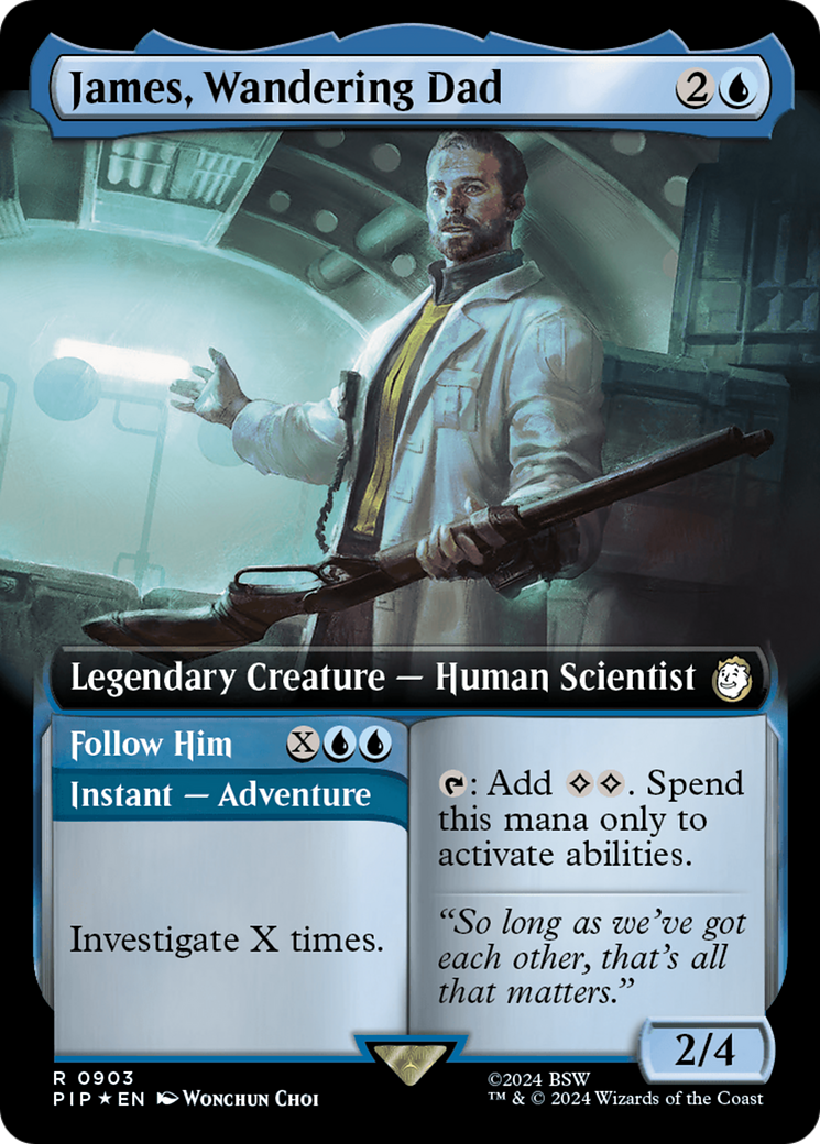 James, Wandering Dad // Follow Him (Extended Art) (Surge Foil) [Fallout] | Lots Moore NSW