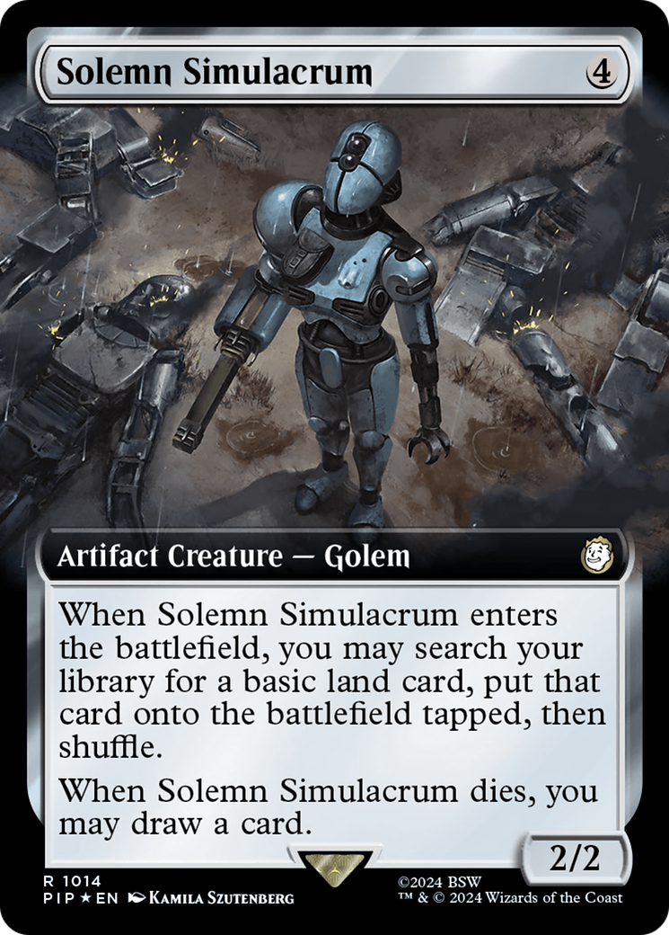 Solemn Simulacrum (Extended Art) (Surge Foil) [Fallout] | Lots Moore NSW