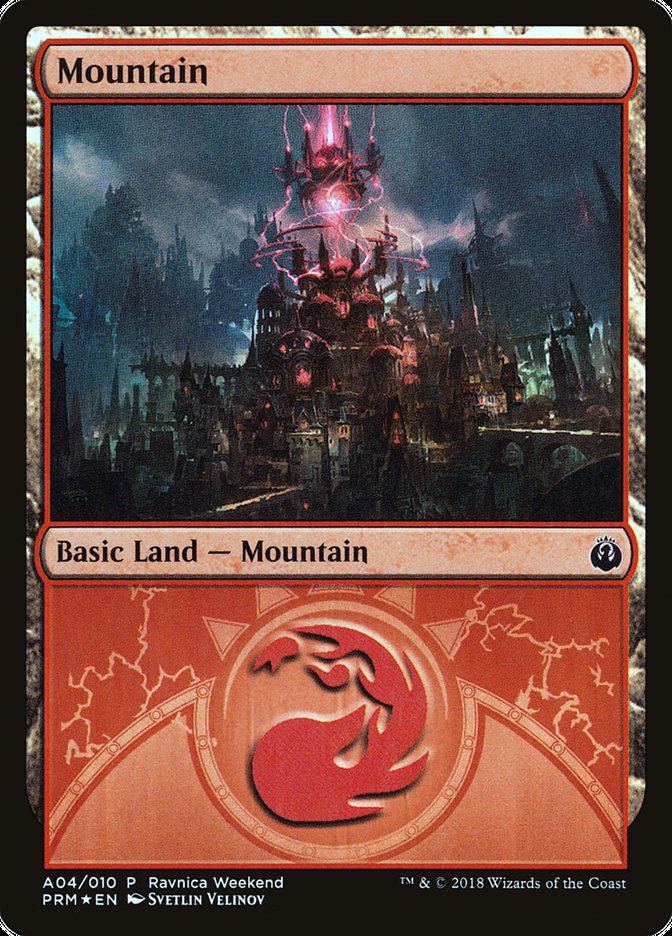 Mountain (A04) [Ravnica Allegiance Ravnica Weekend] | Lots Moore NSW