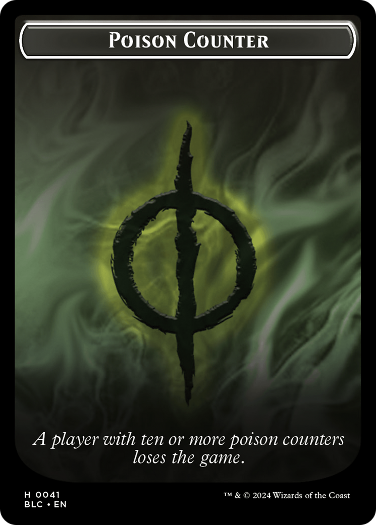 Rabbit // Poison Counter Double-Sided Token [Bloomburrow Commander Tokens] | Lots Moore NSW