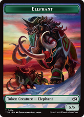 Elephant // Treasure Double-Sided Token [Tarkir: Dragonstorm Tokens] | Lots Moore NSW