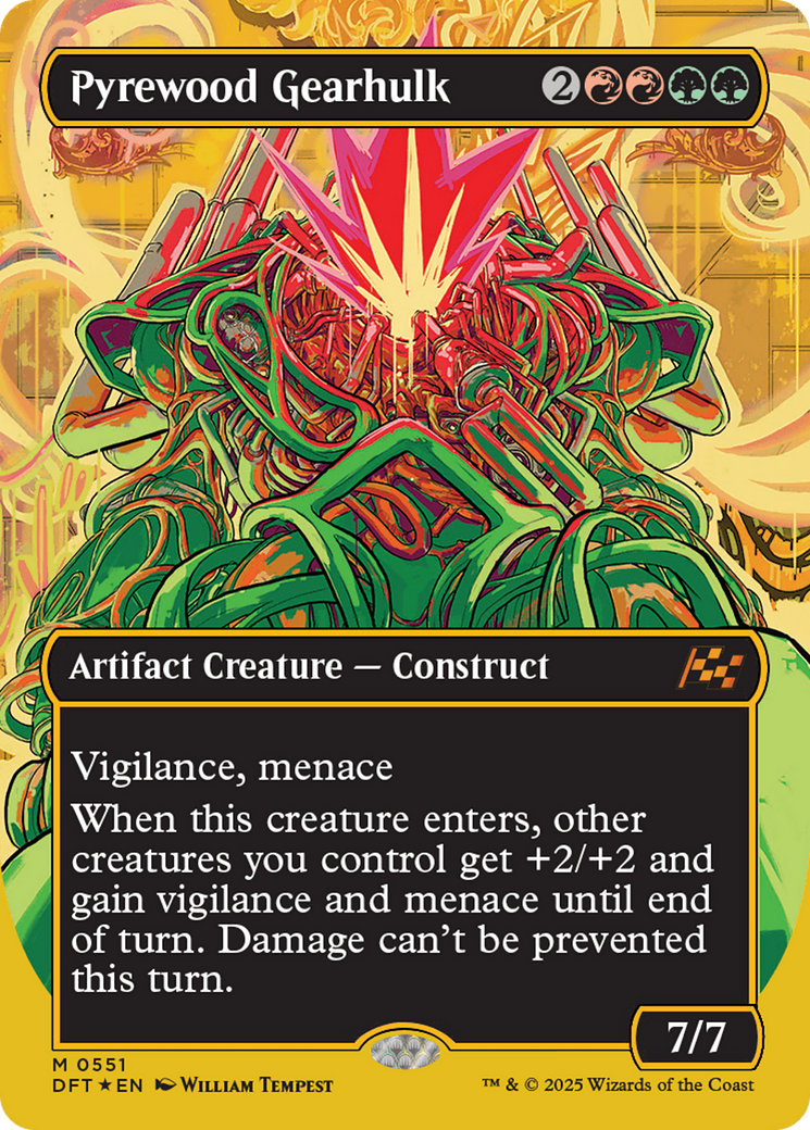 Pyrewood Gearhulk (Borderless) (First-Place Foil) [Aetherdrift] | Lots Moore NSW