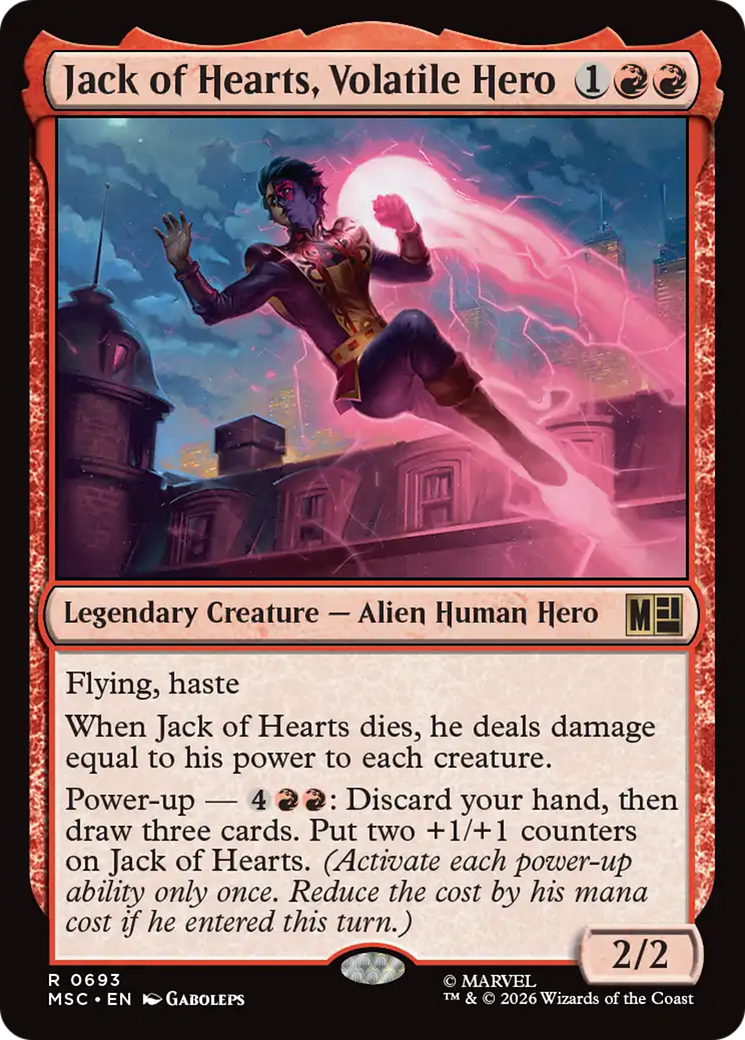 Jack of Hearts, Volatile Hero [Marvel Super Heroes Commander] | Lots Moore NSW