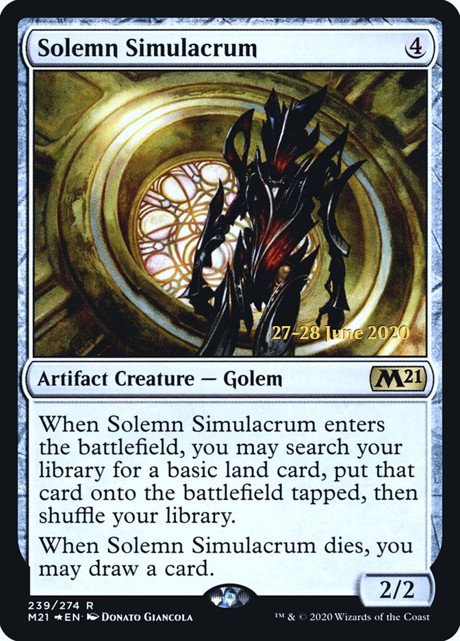 Solemn Simulacrum [Core Set 2021 Prerelease Promos] | Lots Moore NSW