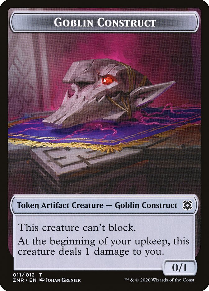 Drake // Goblin Construct Double-Sided Token [Zendikar Rising Tokens] | Lots Moore NSW