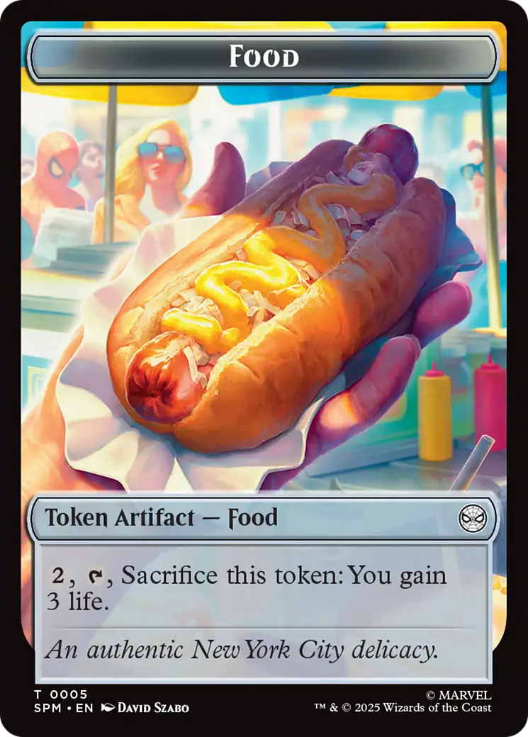 Spider // Food Double-Sided Token [Marvel's Spider-Man Tokens] | Lots Moore NSW