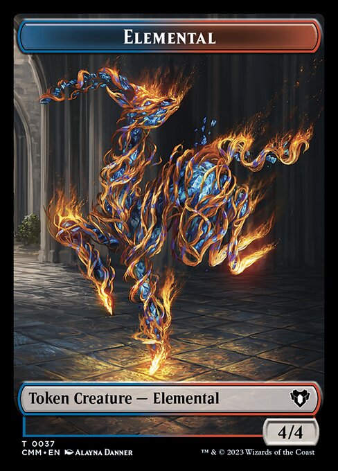 Treasure // Elemental (0037) Double-Sided Token [Commander Masters Tokens] | Lots Moore NSW