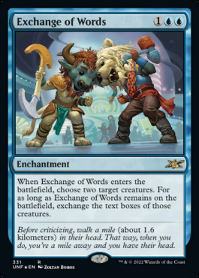 Exchange of Words (Galaxy Foil) [Unfinity] | Lots Moore NSW