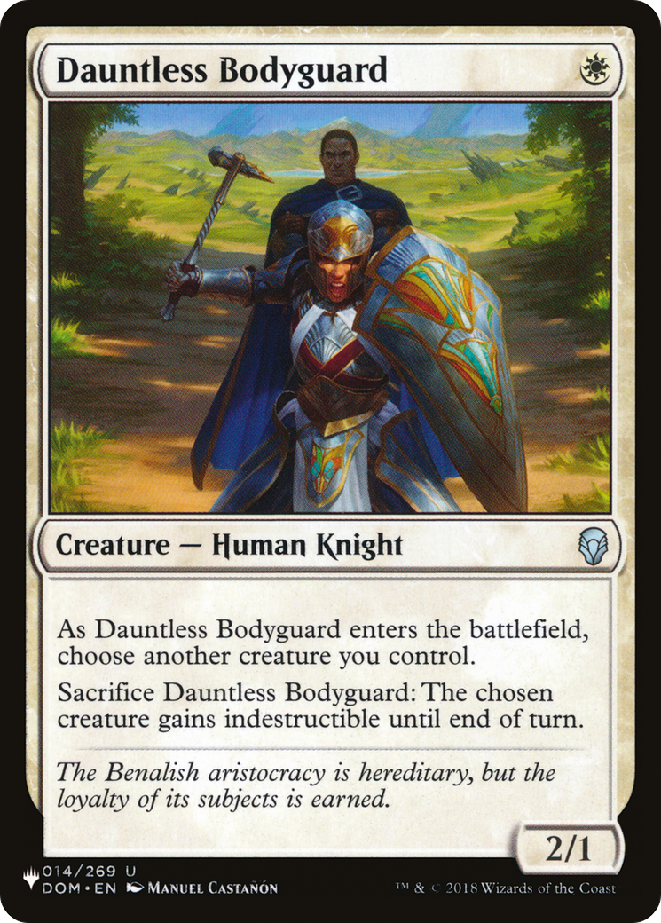 Dauntless Bodyguard [The List Reprints] | Lots Moore NSW