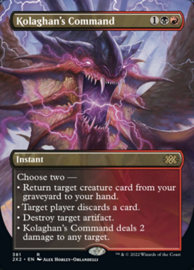 Kolaghan's Command (Borderless Alternate Art) [Double Masters 2022] | Lots Moore NSW