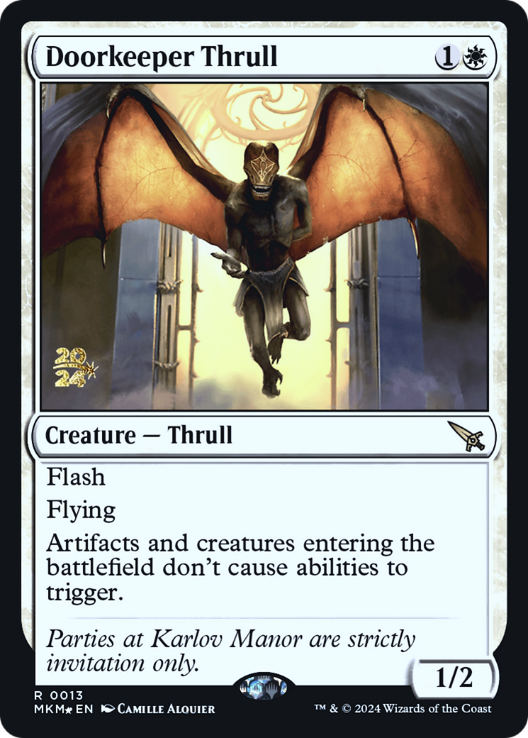 Doorkeeper Thrull [Murders at Karlov Manor Prerelease Promos] | Lots Moore NSW