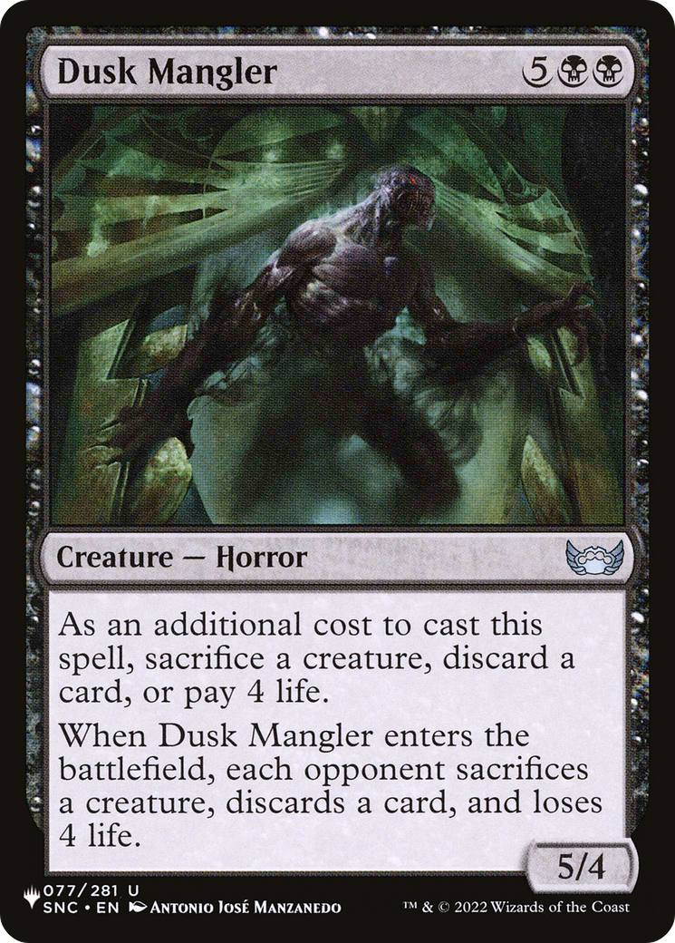 Dusk Mangler [The List Reprints] | Lots Moore NSW