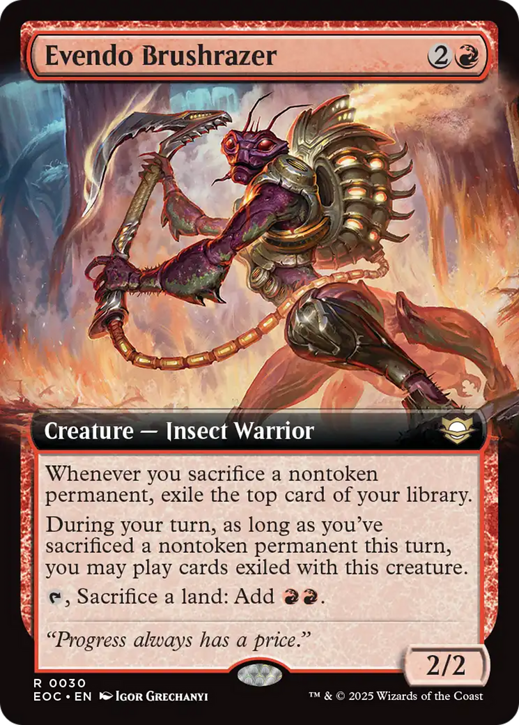 Evendo Brushrazer (Extended Art) [Edge of Eternities Commander] | Lots Moore NSW