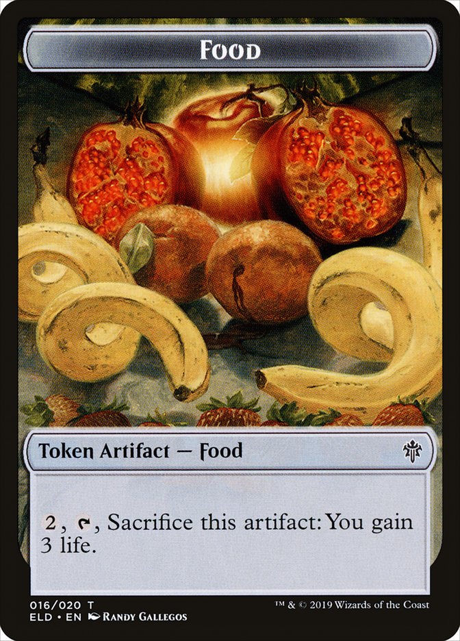 Human Rogue // Food (16) Double-Sided Token [Throne of Eldraine Tokens] | Lots Moore NSW